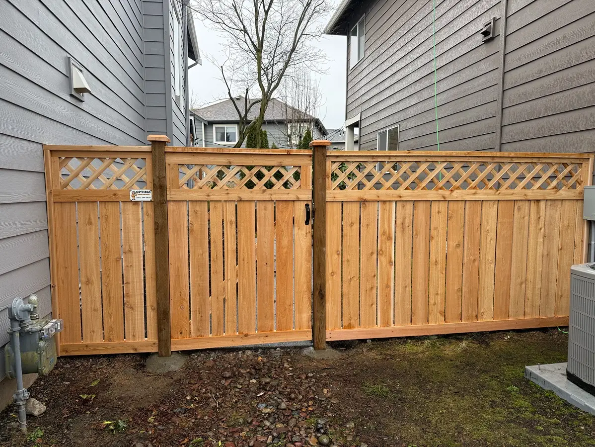 Full Panel Cedar Fence Project in Snoqualmie, WA After
