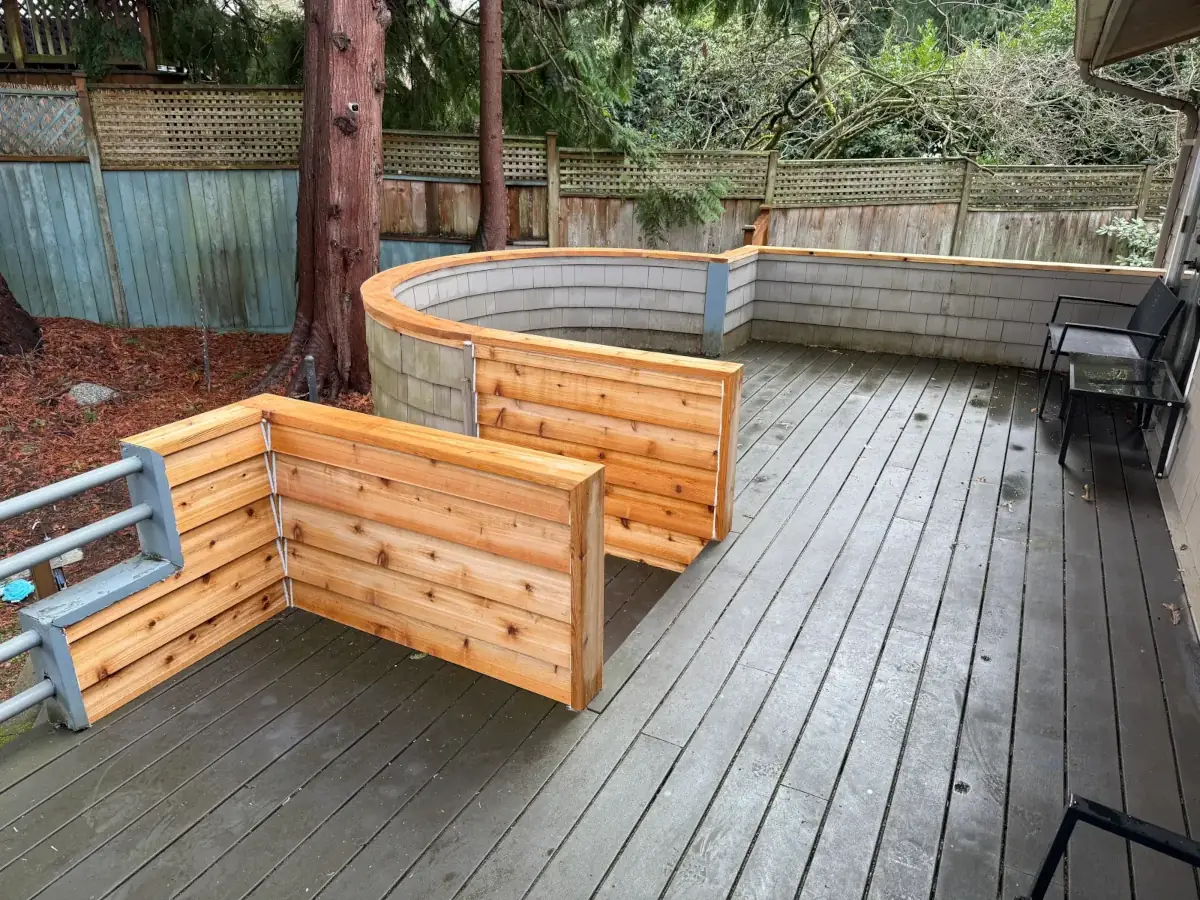 old deck  in Mercer Island, WA