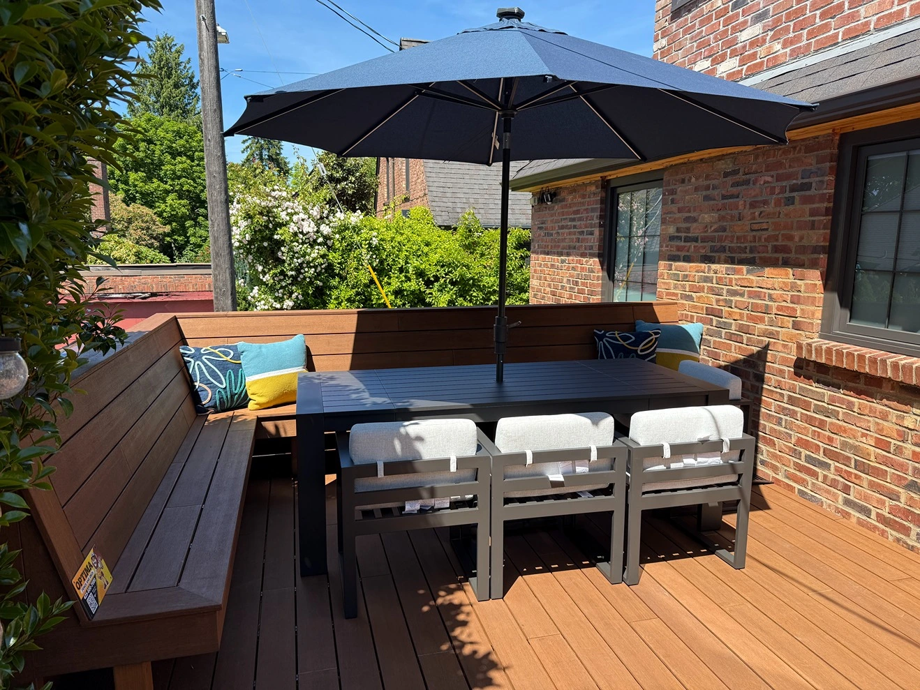 Restored deck featuring solid framing and fresh composite boards