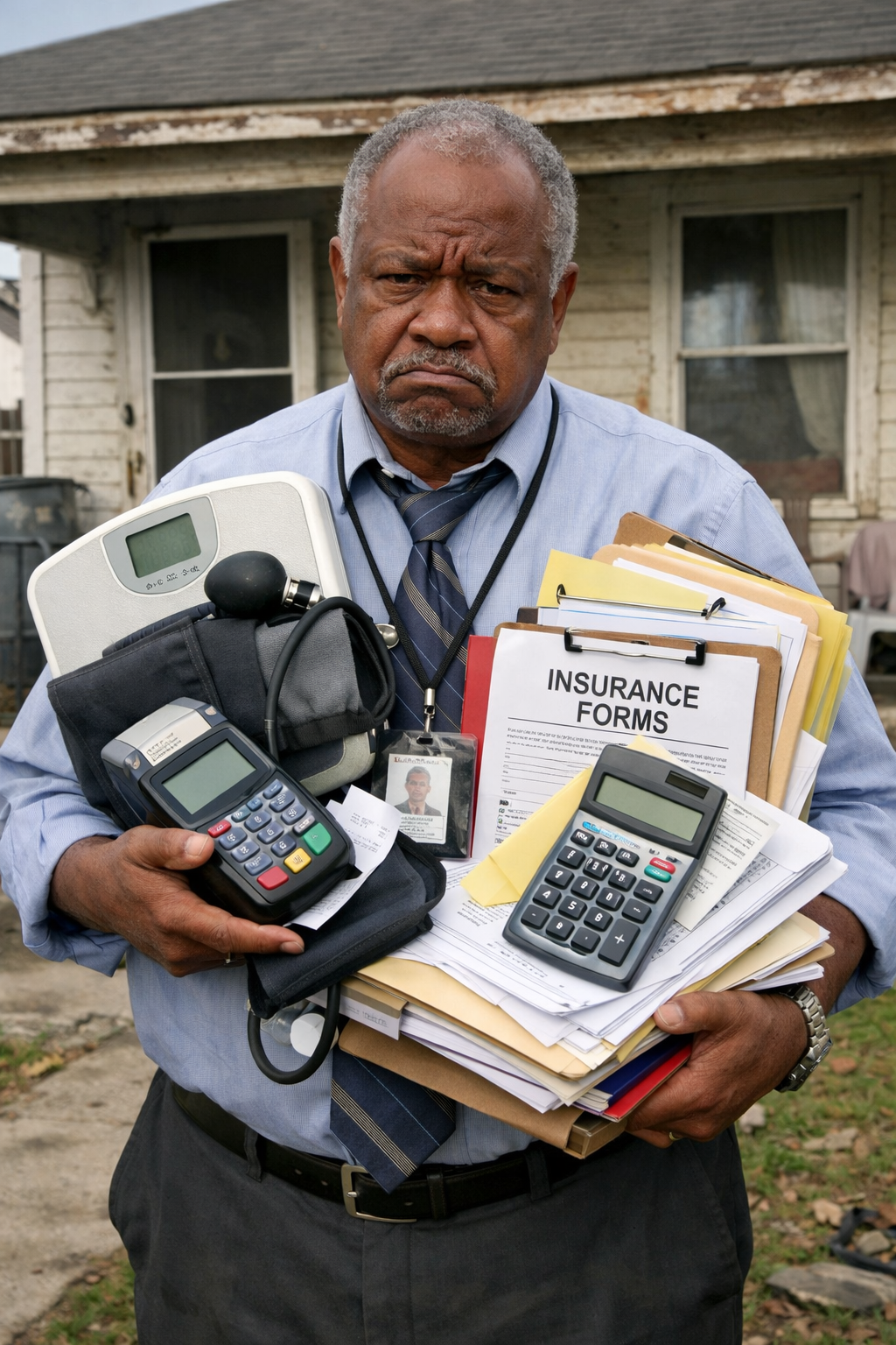 a case worker with too many tools