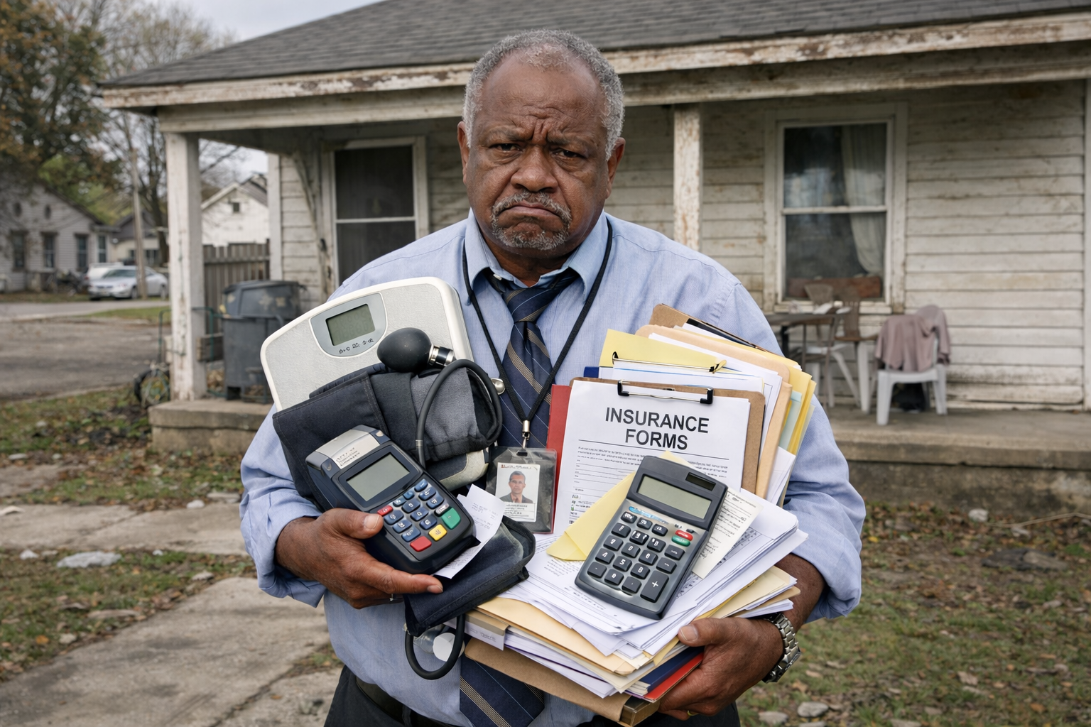 a case worker with too many tools