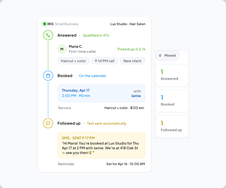Iris for small businesses