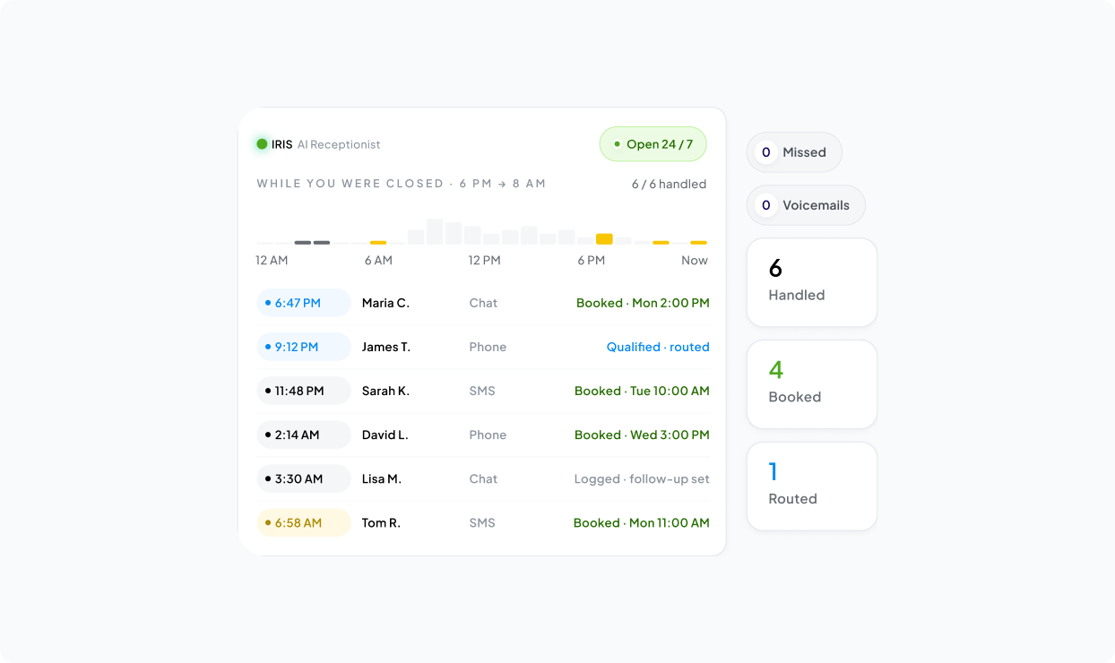 AI Receptionist preview