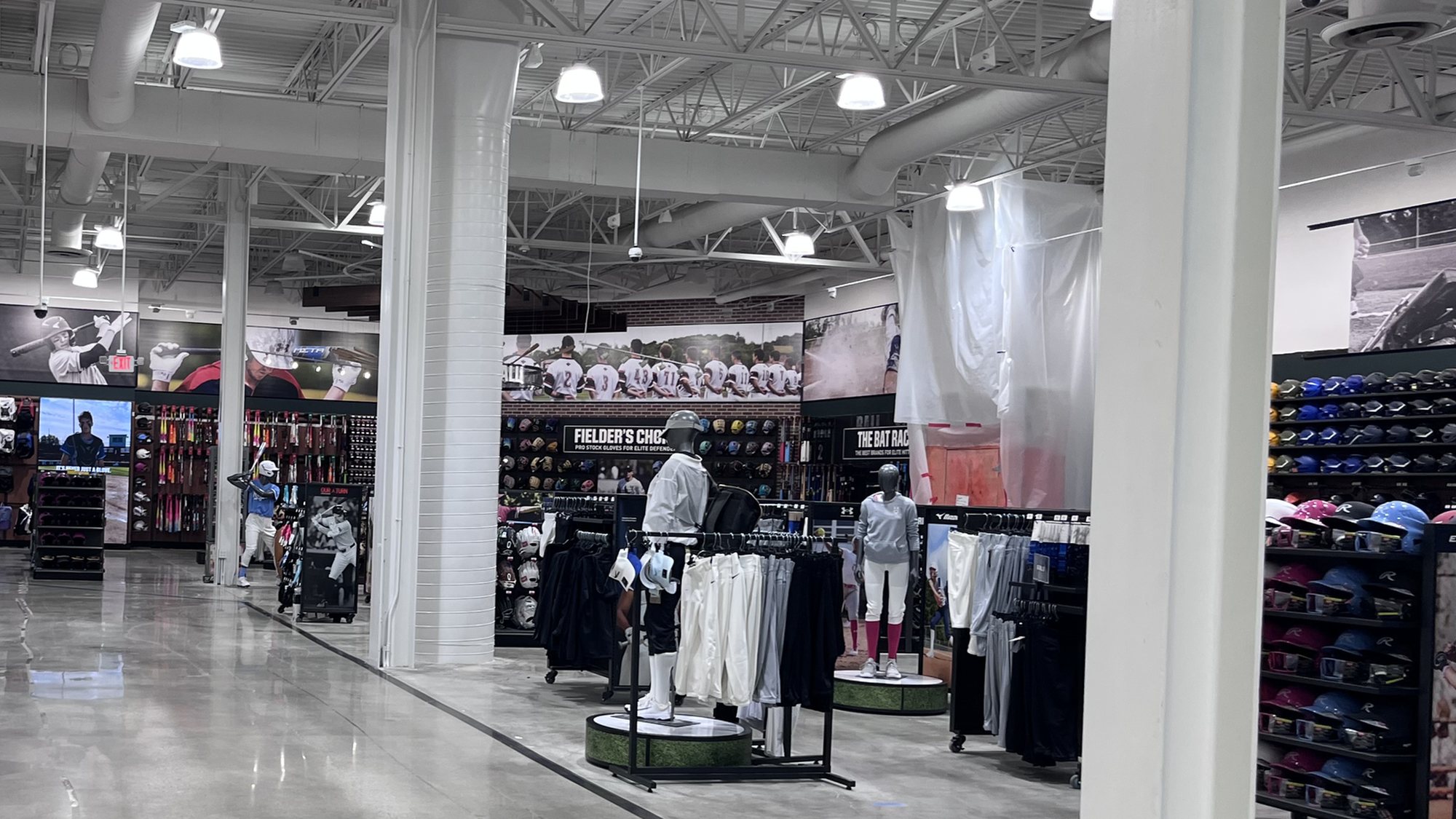 Commercial retail interior with polished concrete floors after post construction cleaning in Kansas City