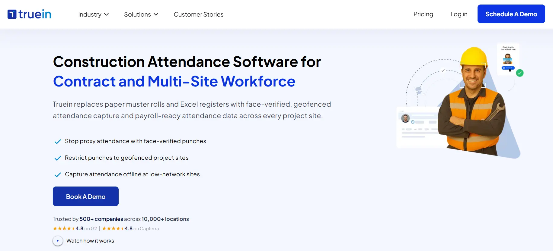 truein for construction labor time tracking