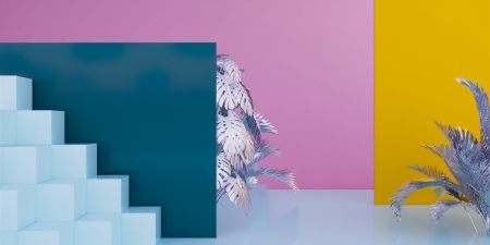 Tropical colourful scene