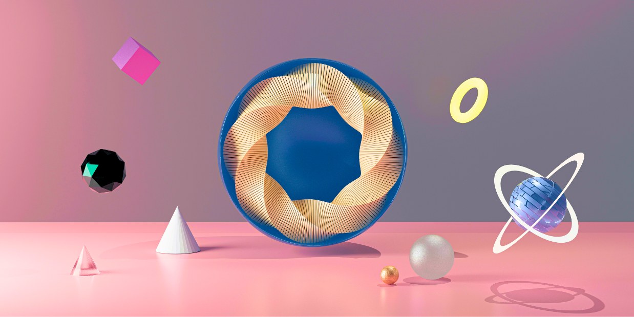 Art render of random shapes