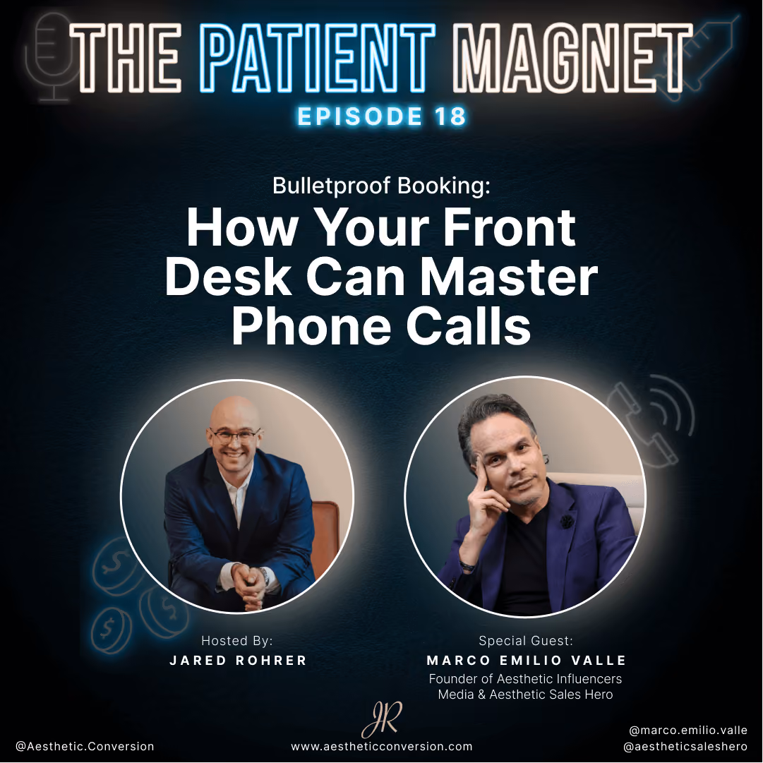 Medspa front desk team using phone scripts to increase bookings in 2025