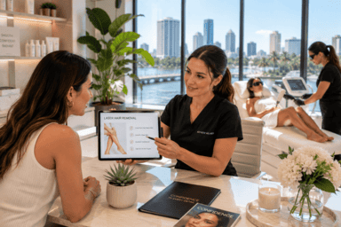Boston, Massachusetts medspa consultation room set up for a Botox appointment