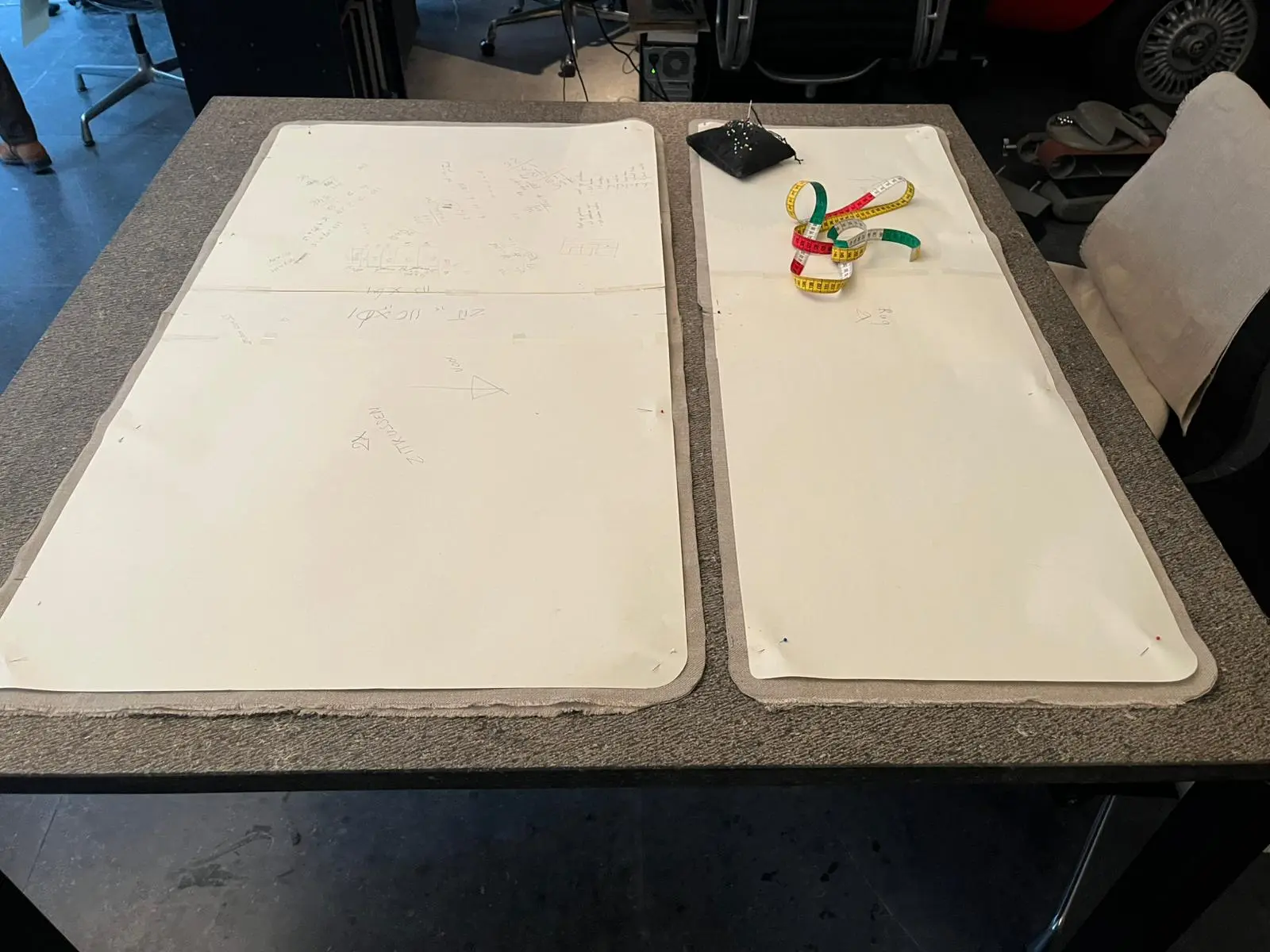 The drawn patterns