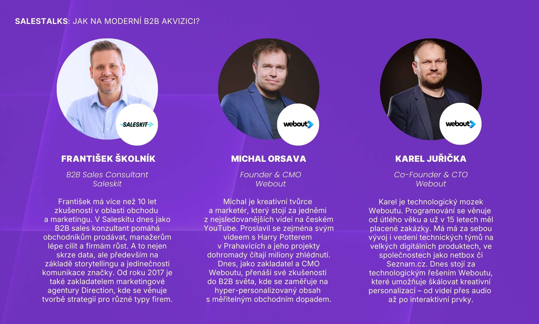 Business akce pro B2B obchodníky, ředitele a majitele