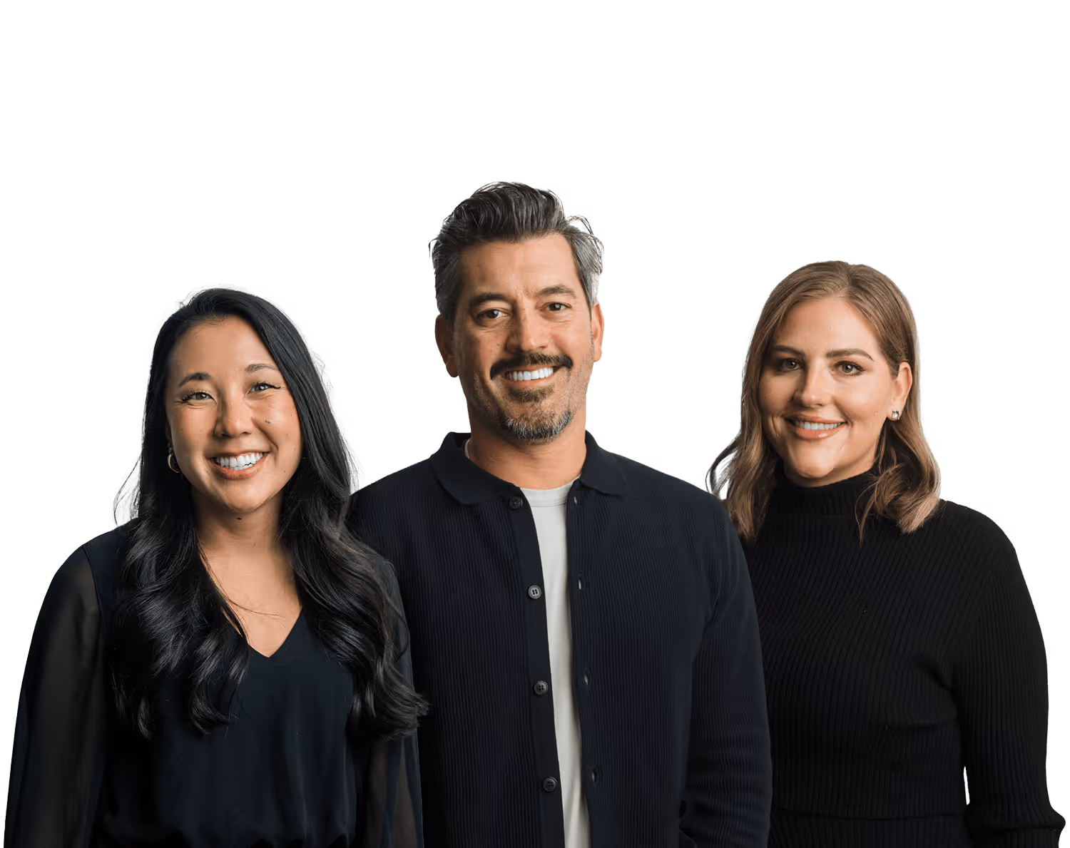 Monoline team members Jerod Blakestad, Janessa Vanderheyden, and Rachel Crump