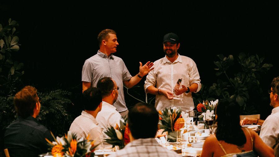 Sergio at Monoline Living the Values Dinner