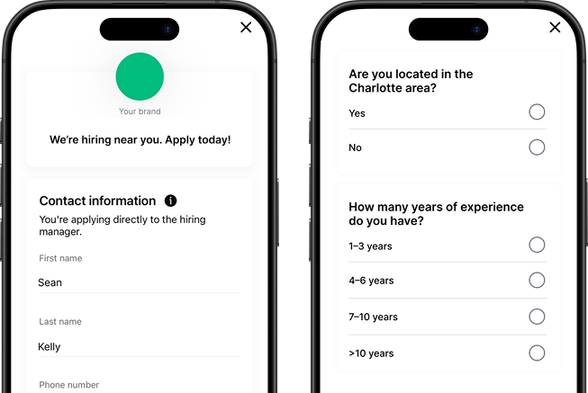 A screenshot of an applicants' profile in the Reelist website app