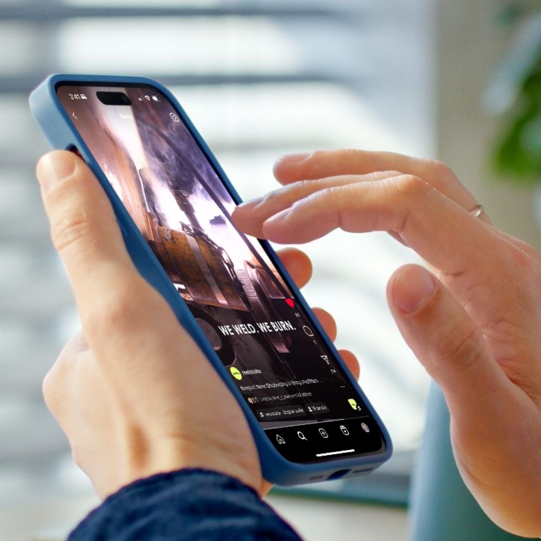 A person being shown a job ad on social