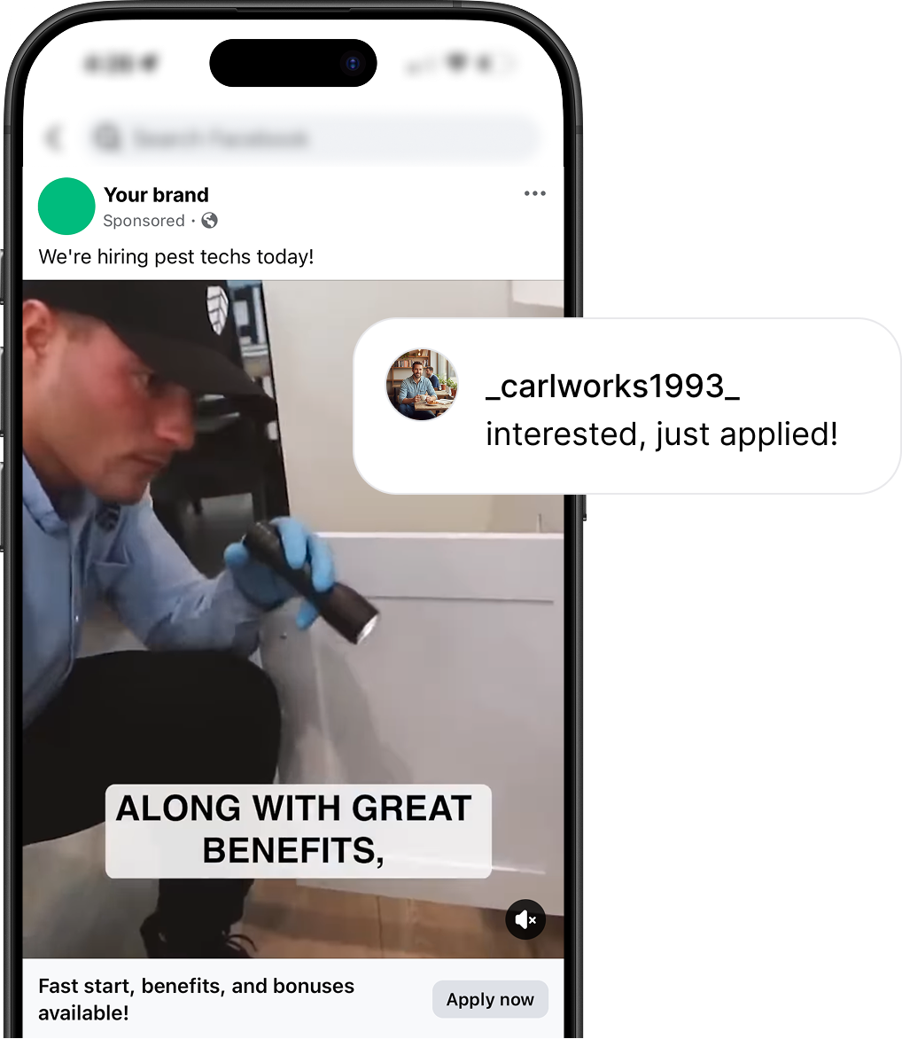 A screenshot of an applicants' profile in the Reelist website app