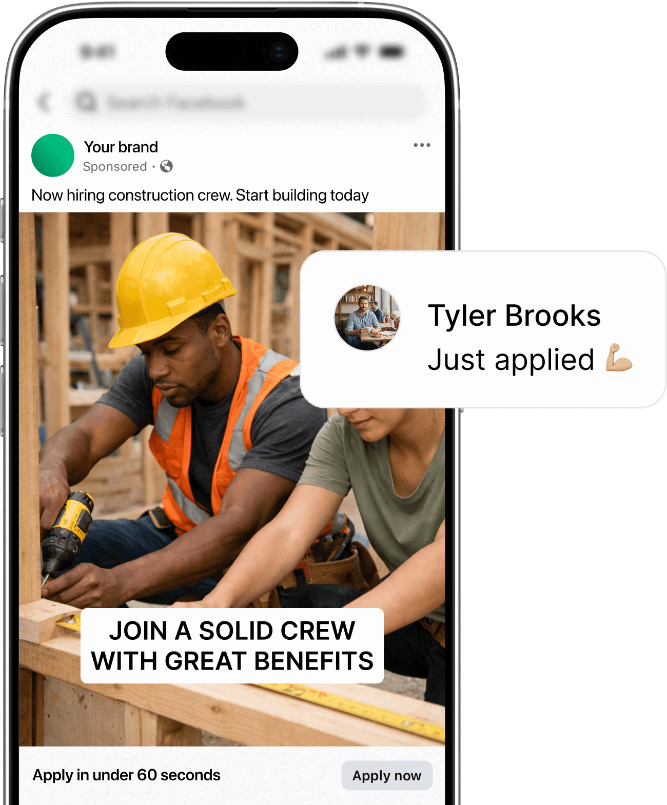 A screenshot of an applicants' profile in the Reelist website app