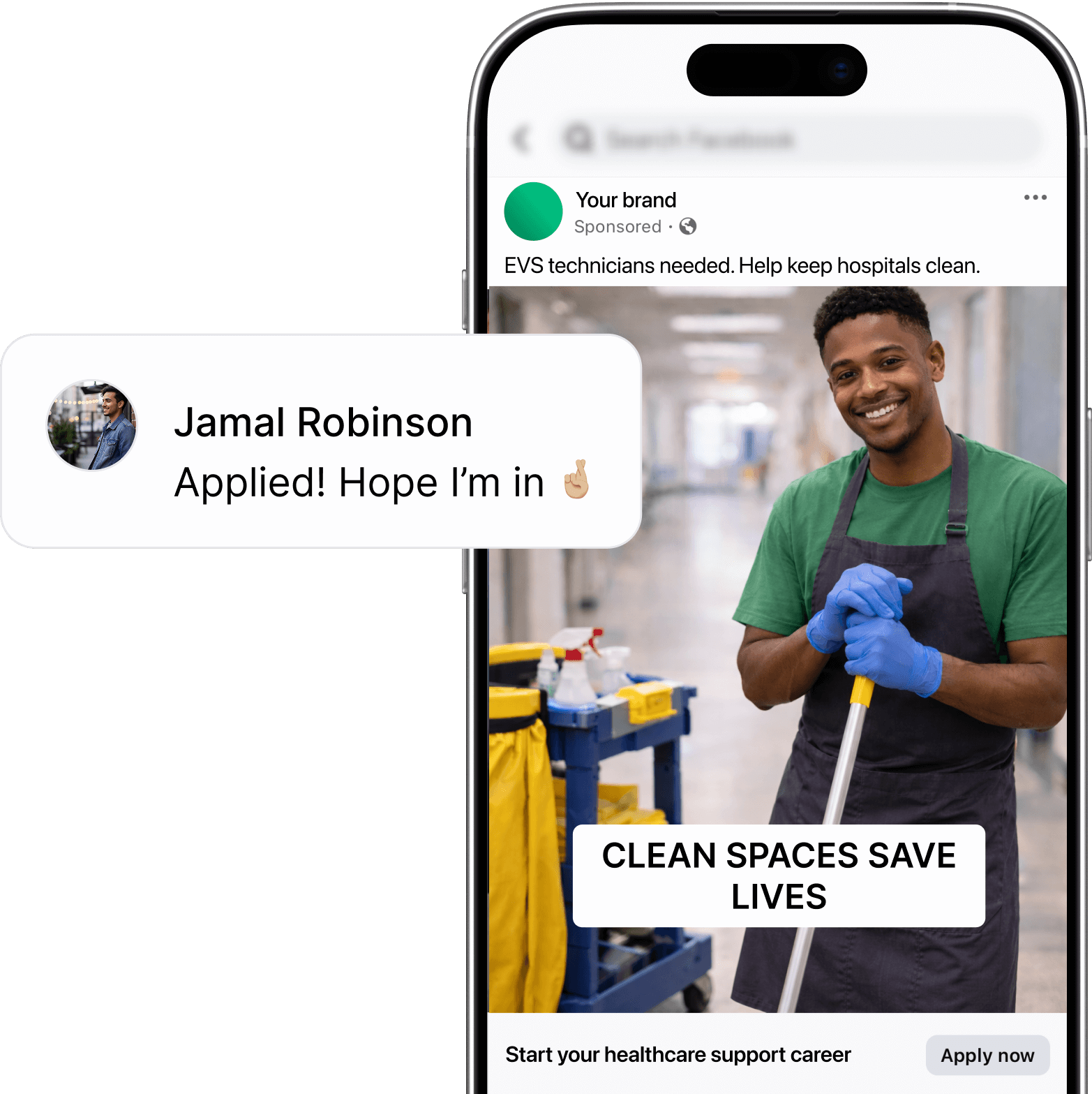 A screenshot of an applicants' profile in the Reelist website app