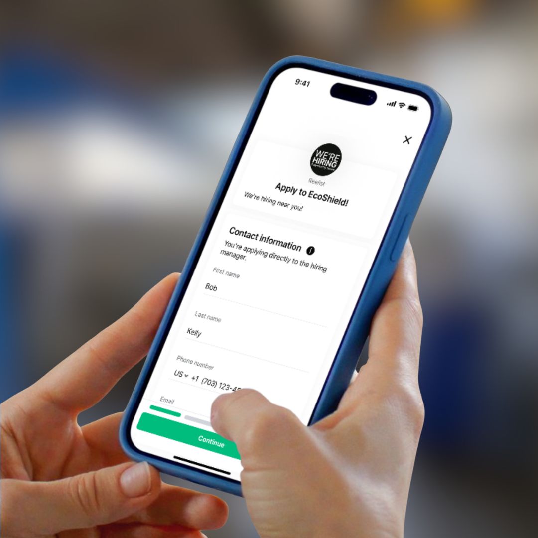 A person applying for a job via social