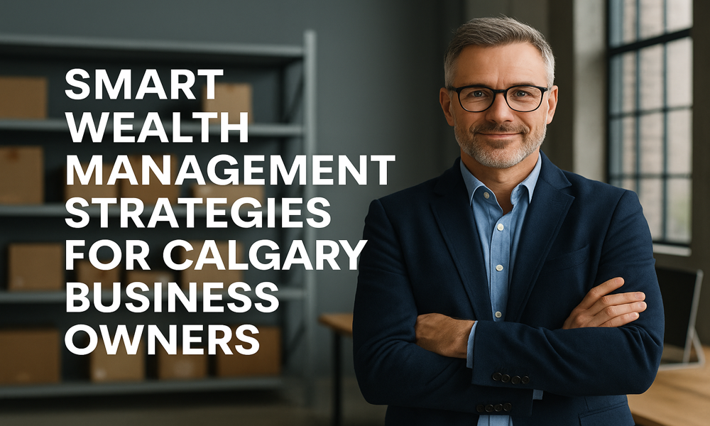 Calgary financial advisor with text: smart wealth management strategies for Calgary business owners