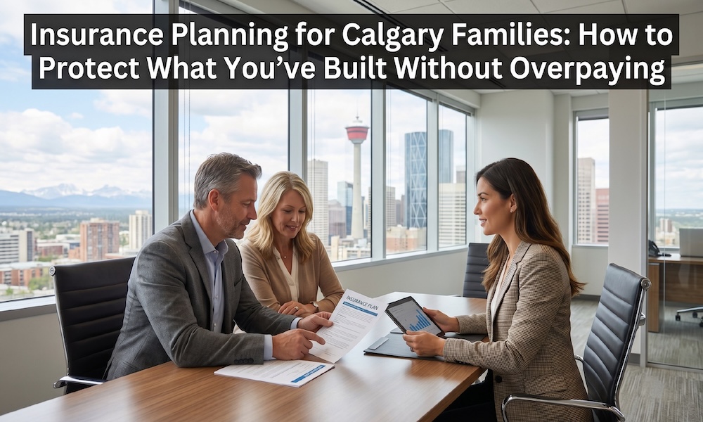 Calgary family meeting with insurance advisor
