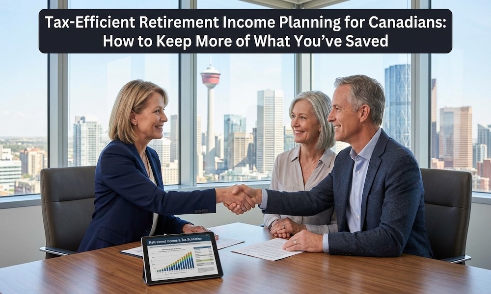 Calgary family discussing retirement planning with their financial advisor