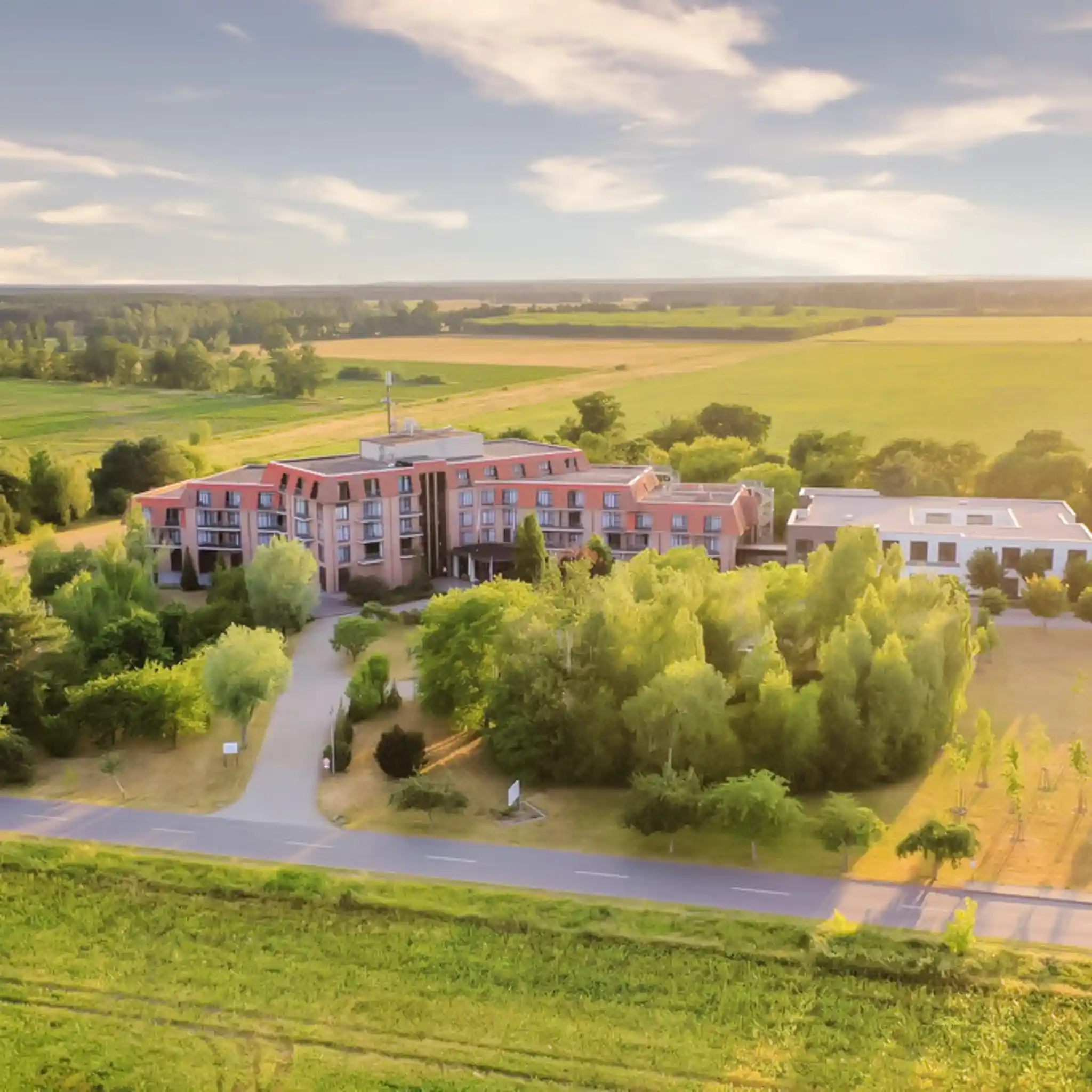 Die Vincera Klinik Spreewald aus der Vogelperspektive