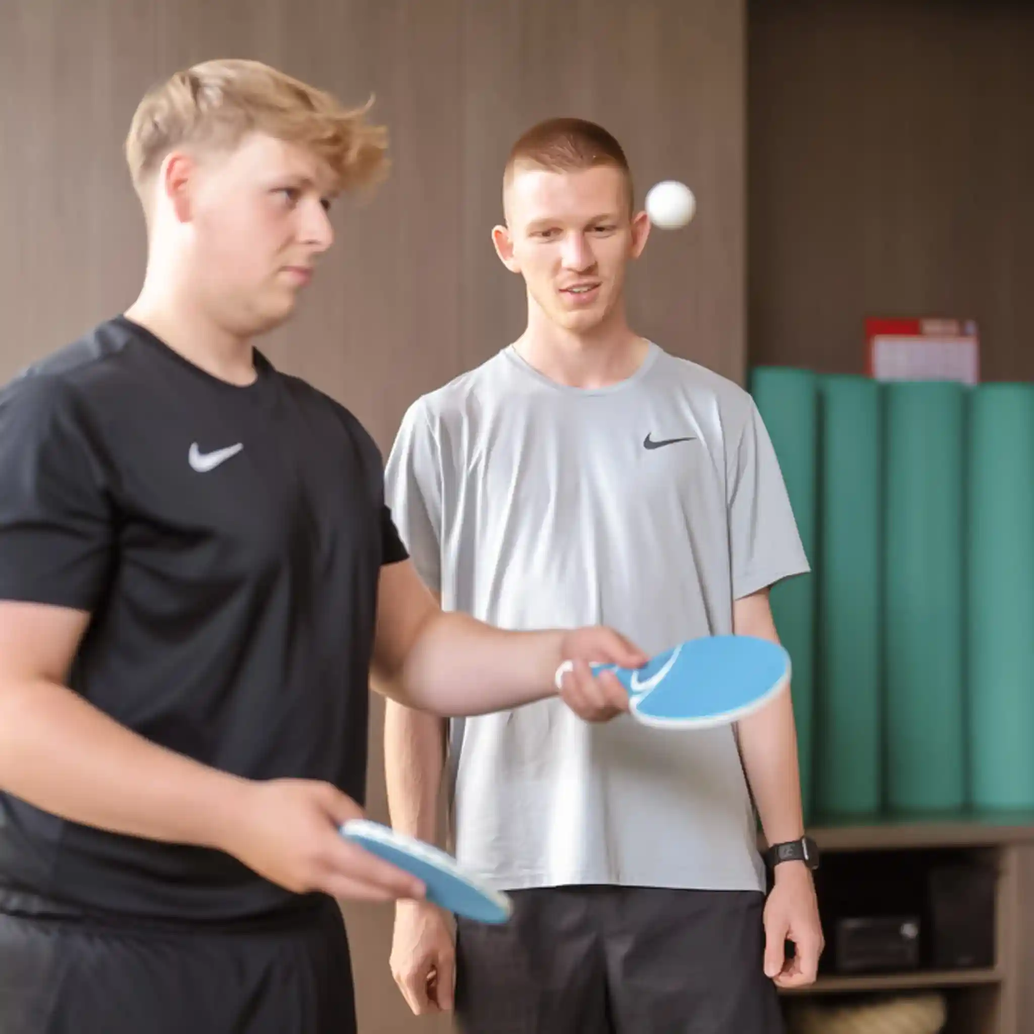 Zwei Männer beim Tischtennis