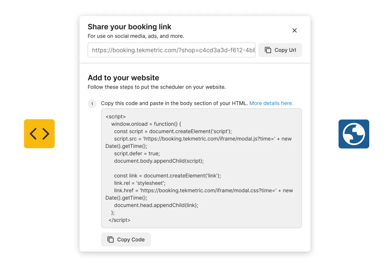 Online scheduling link within Tekmetric.