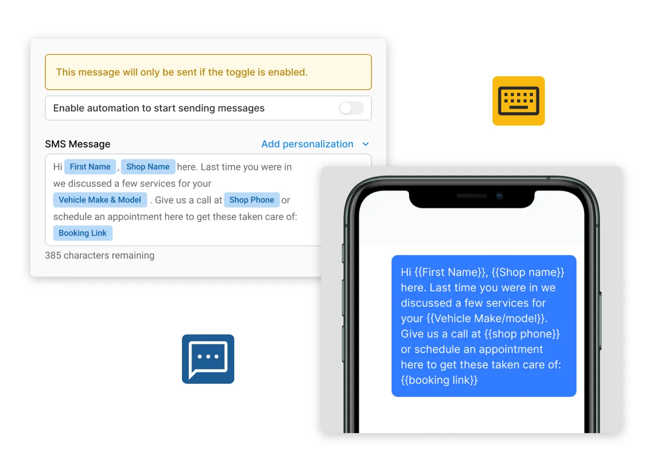 Automated post-visit follow ups within Tekmetric.