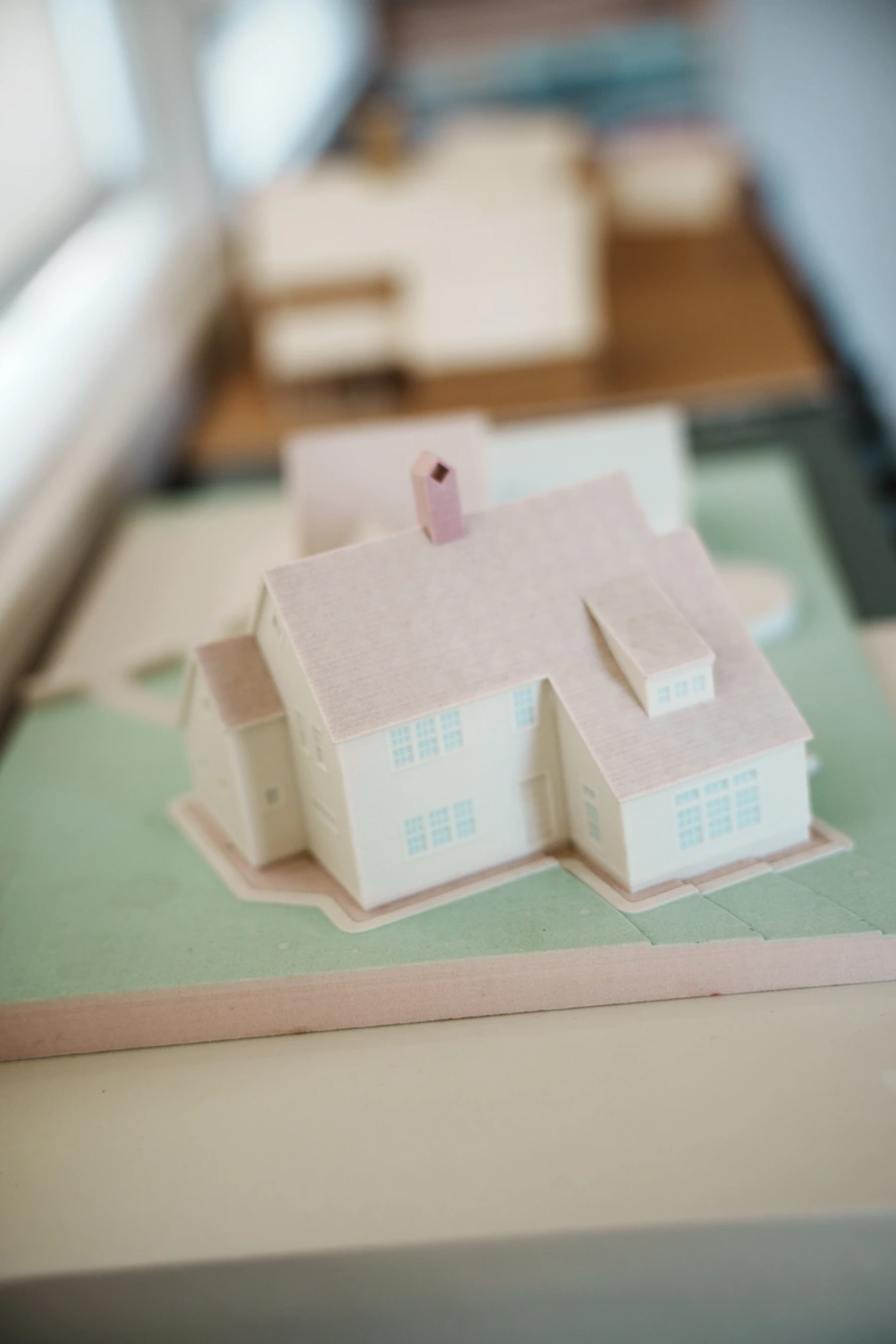 Closeup of a architectural model at BNA office
