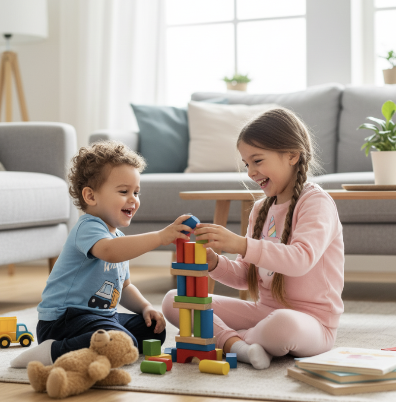 Happy siblings — Coral Care families