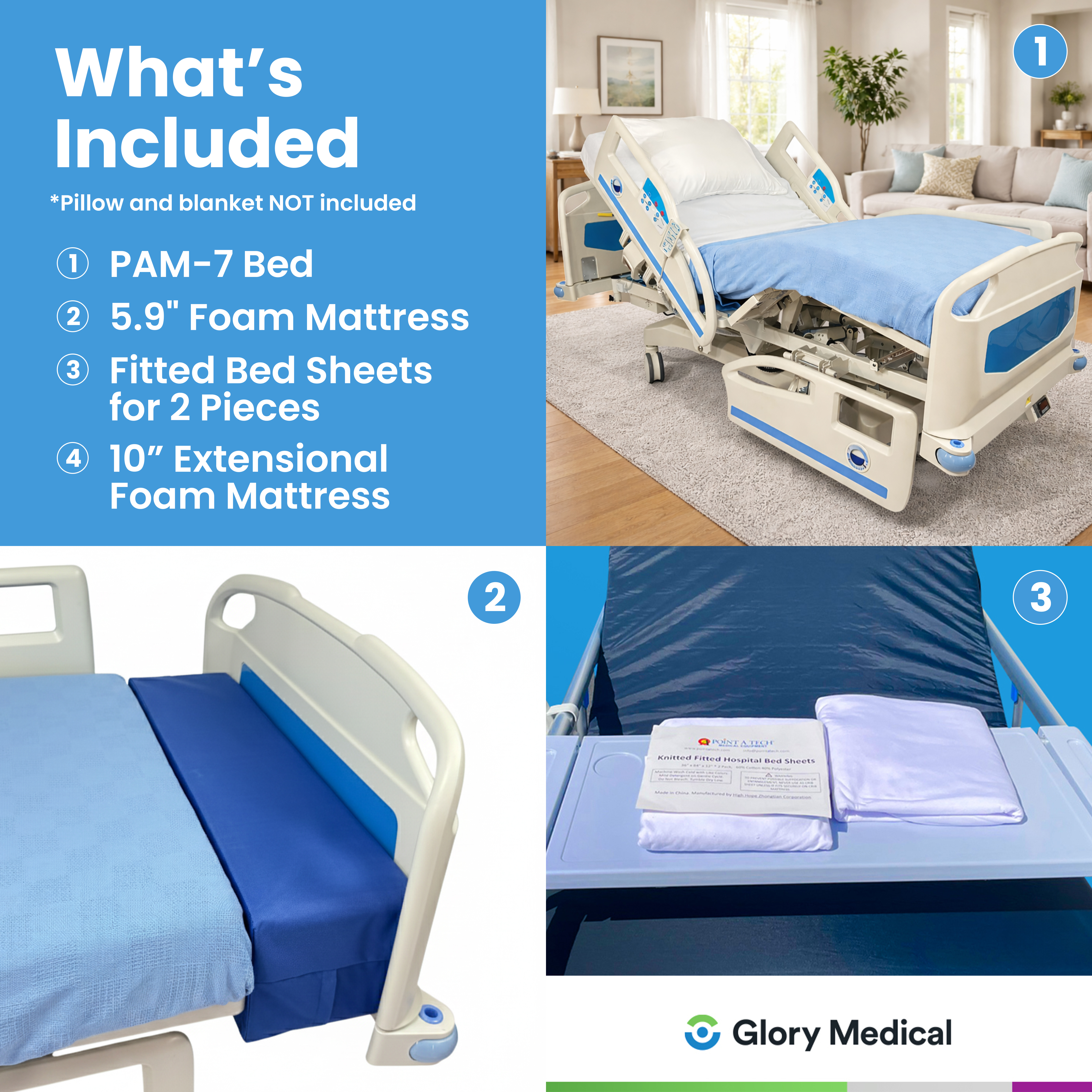 PAM 7 Full Electric Premium Hospital Bed