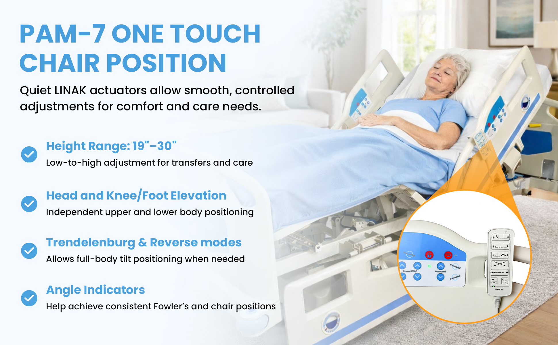 PAM 7 Full Electric Premium Hospital Bed