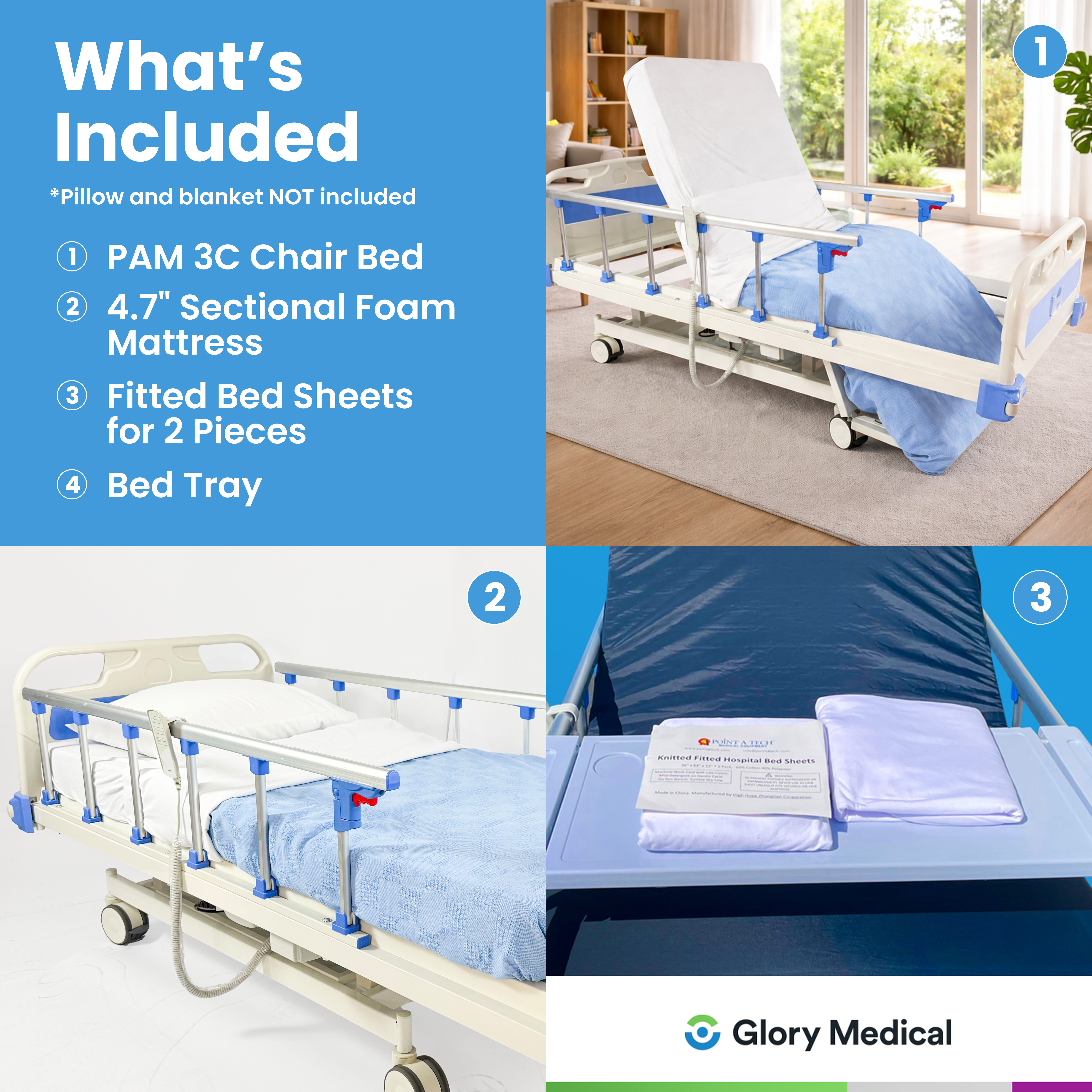 Glory Medical Full Electrical PAM 3C Full Electric Bed