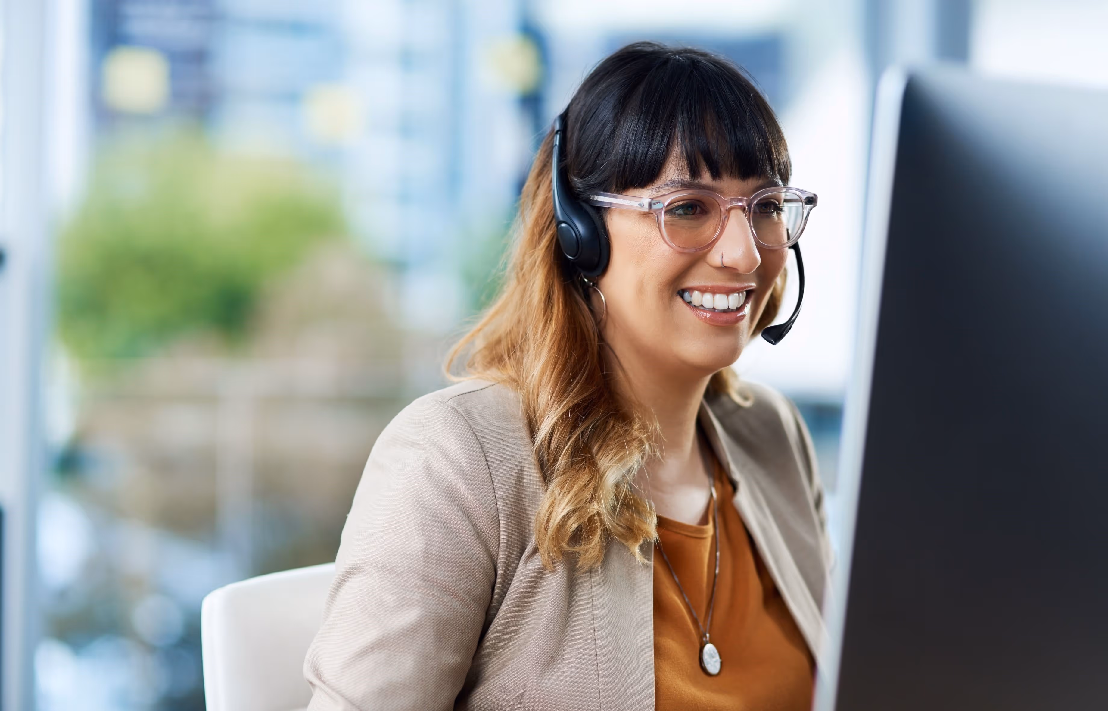 A Smiling Woman gives excellent Origence Professional Service by KensieMae