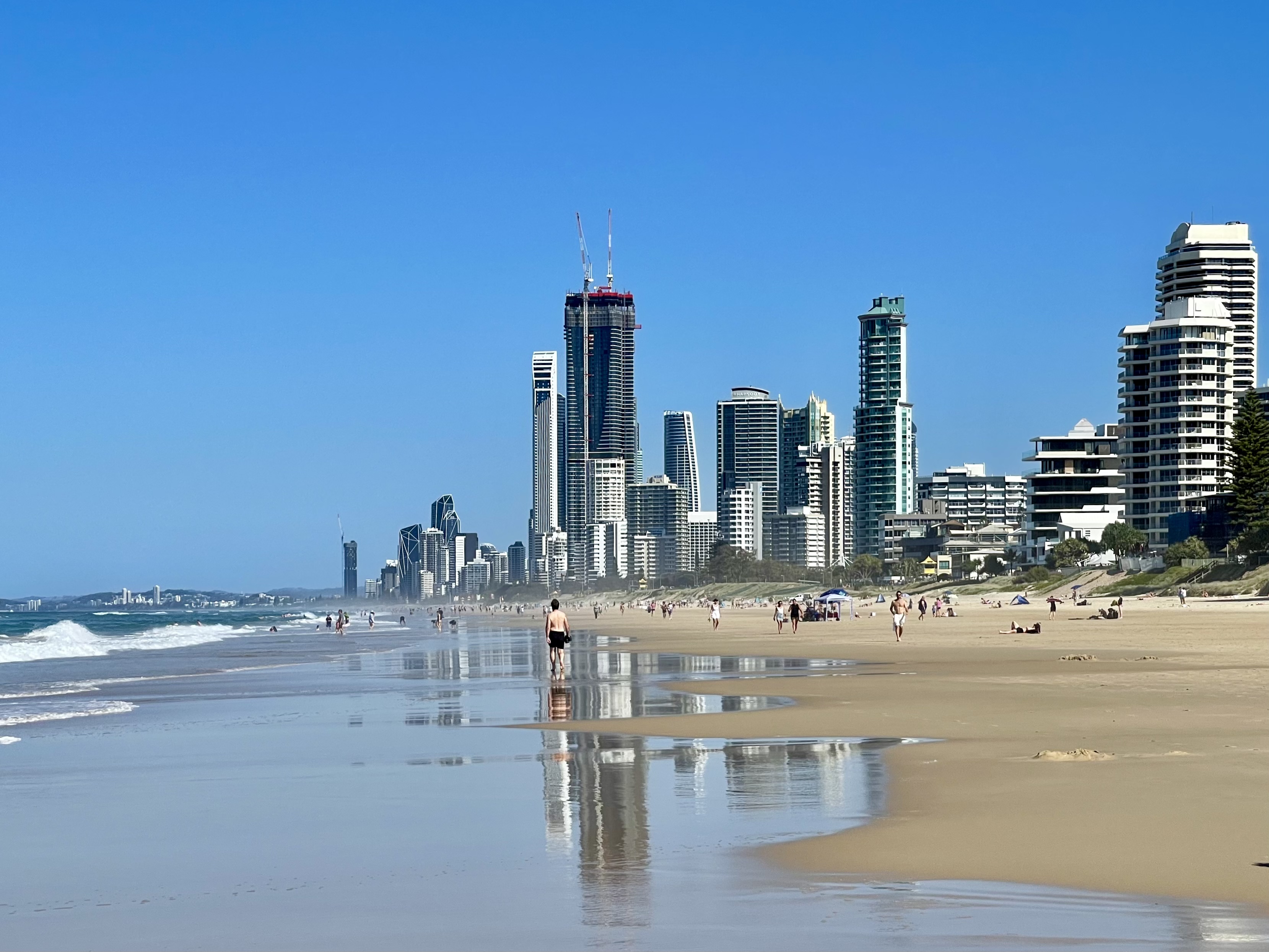 Surfers Paradise skyline and beach, Gold Coast