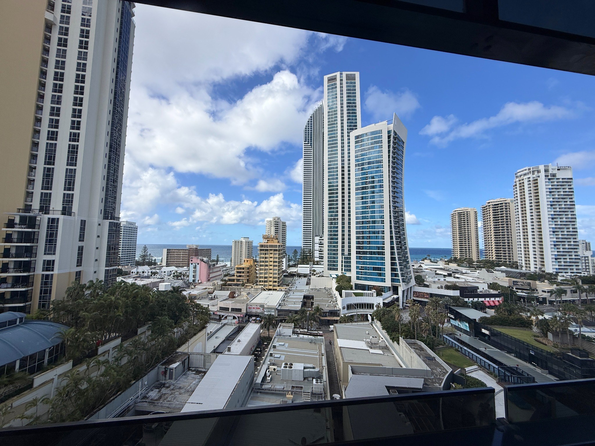 Balcony view over Surfers Paradise from 2112/9 Ferny Avenue