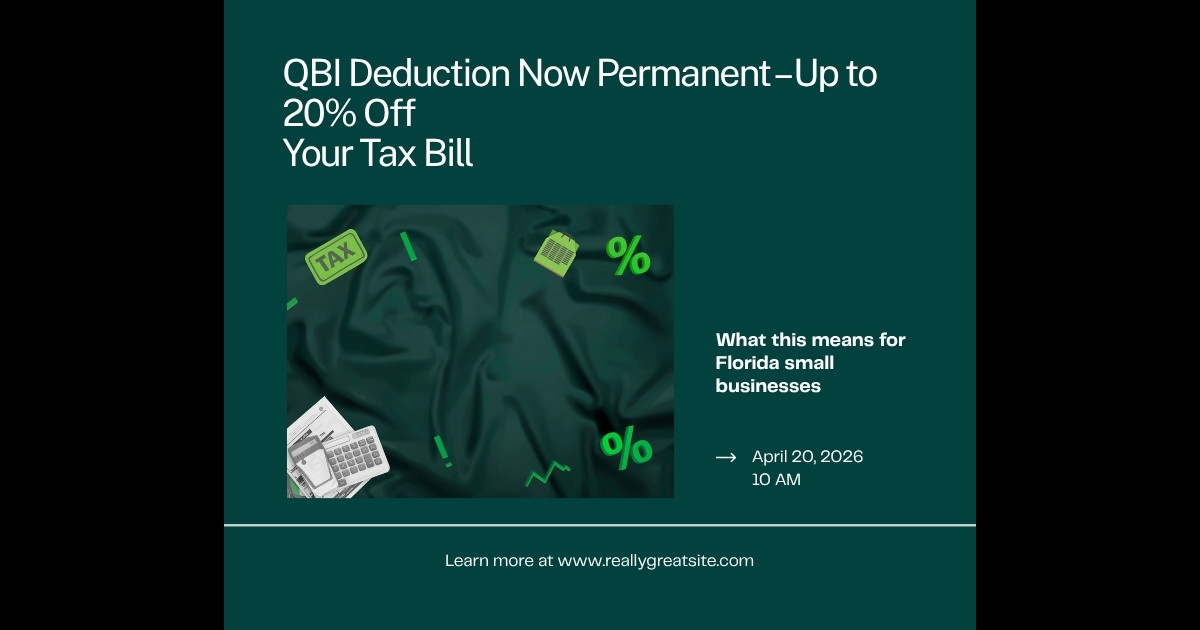 QBI Made Permanent: Every Florida Pass-Through Owner's 2026 Win