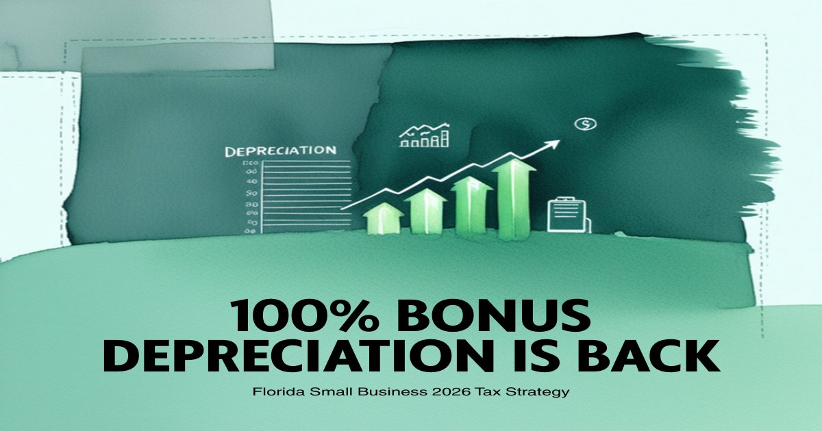 Bonus Depreciation 100% Is Back: Florida Equipment Tax Win 2026