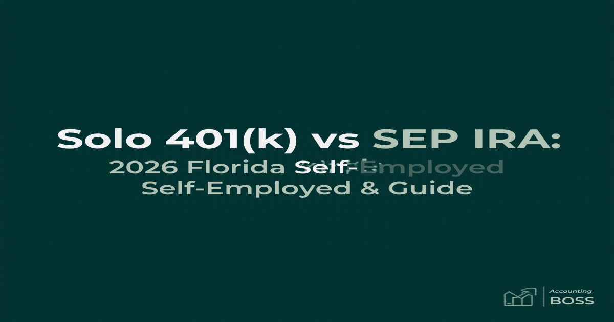 Solo 401(k) vs SEP IRA in 2026: Florida Self-Employed Plan