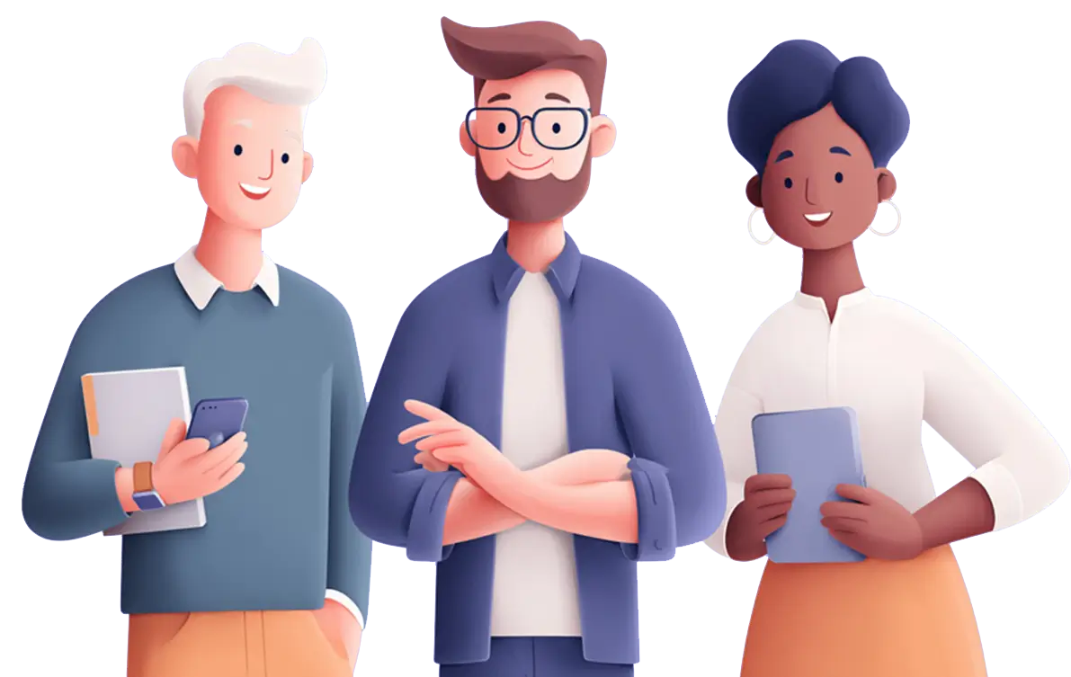 3D characters of co-workers