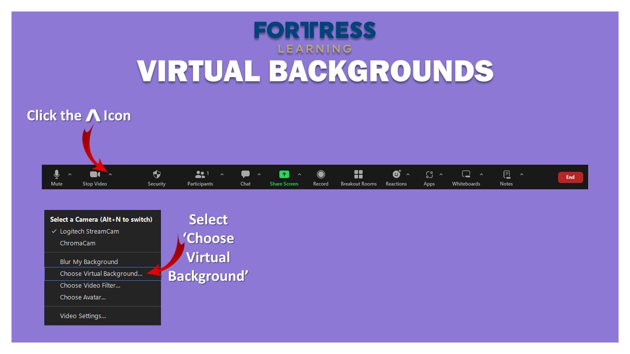 Setting up your virtual background