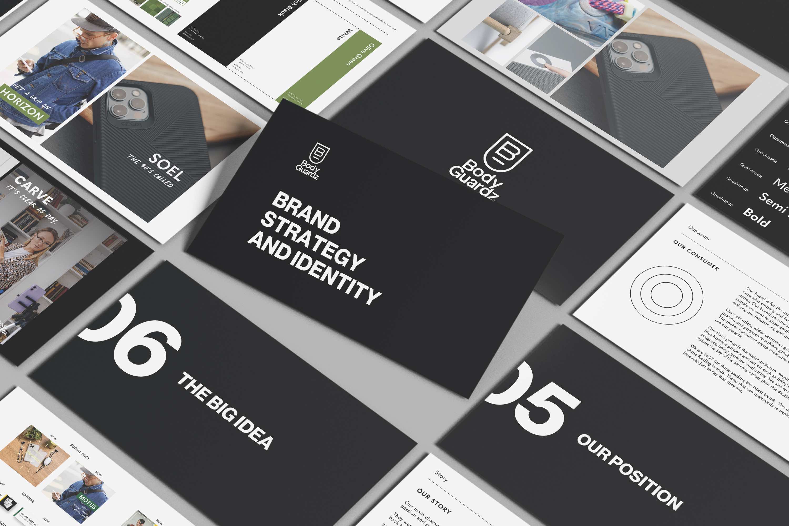 BodyGuardz brand strategy and identity design presentation created by Studio Wisdom
