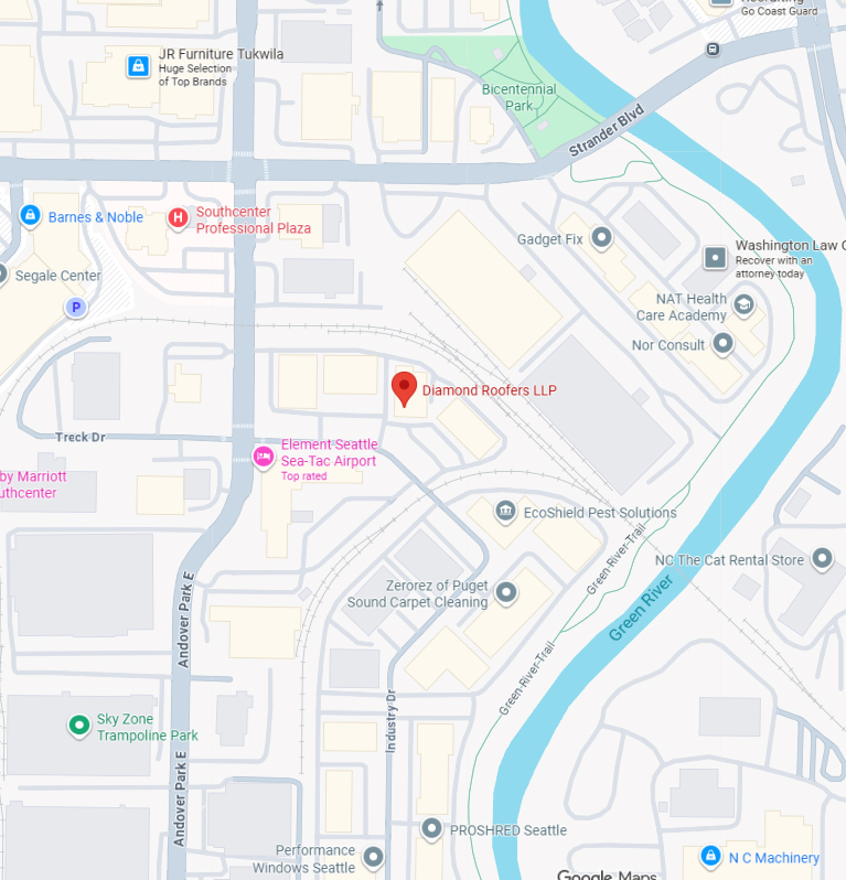 Diamond Roofers LLP Service Area Map