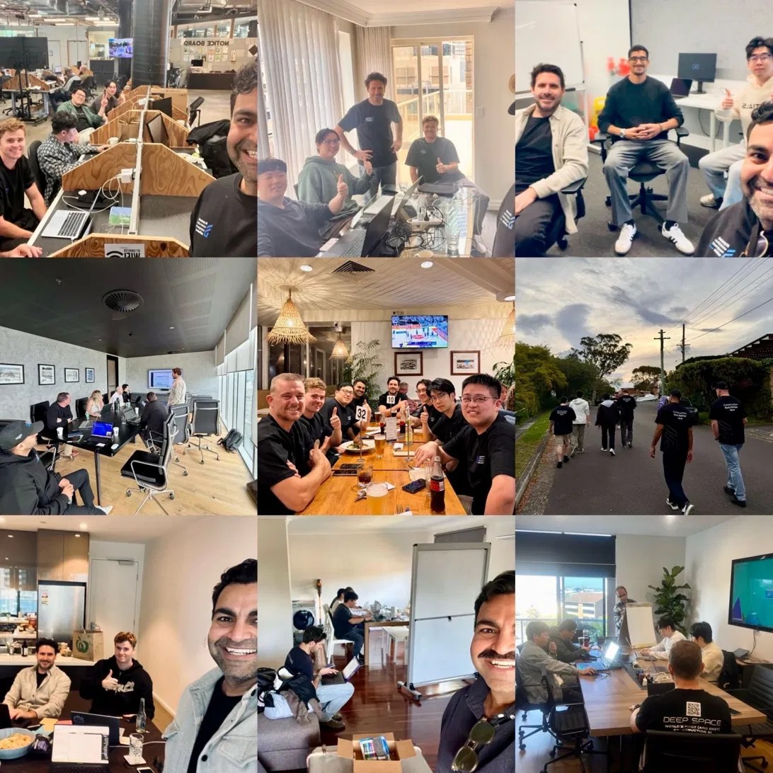 The Deep Space team across Australia and New Zealand through 2025, building the platform module by module.