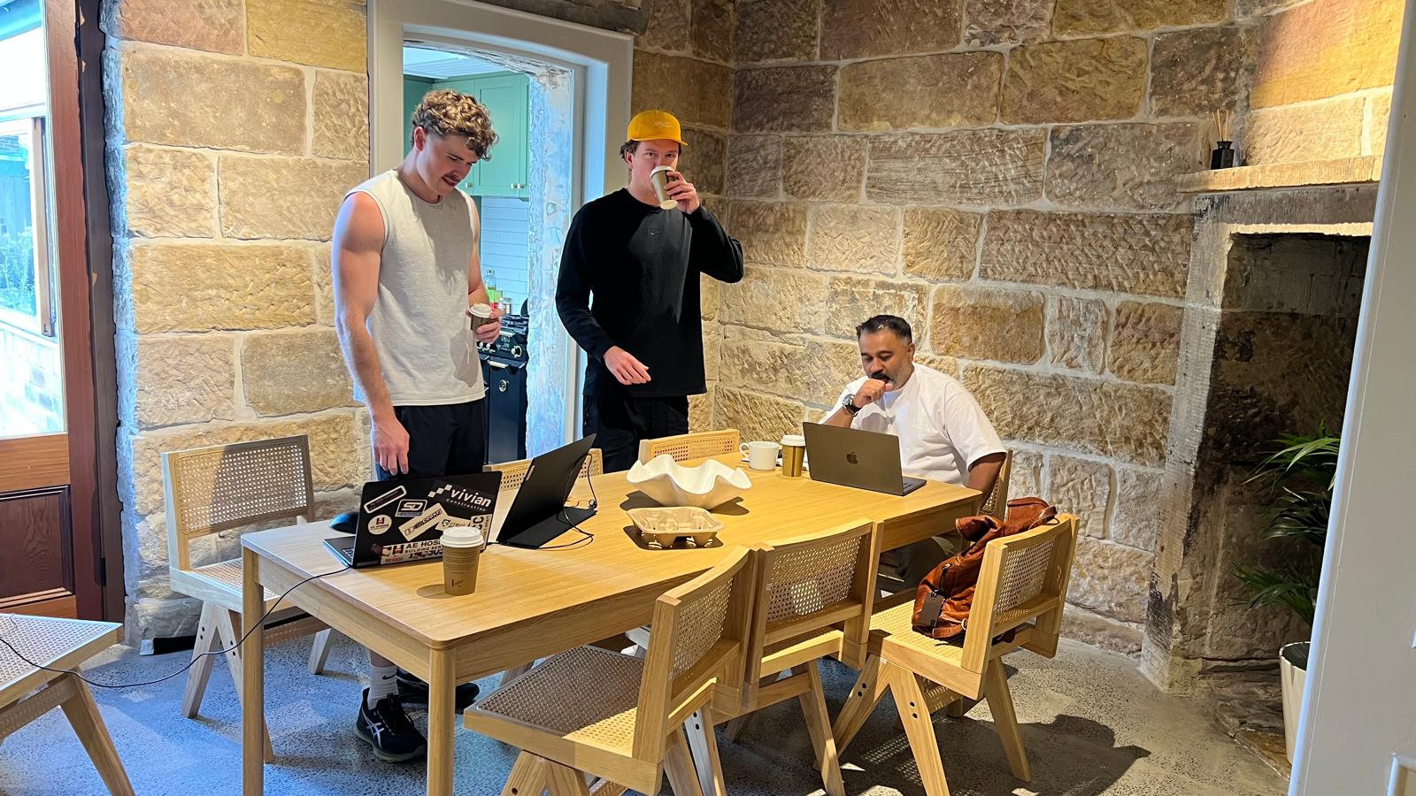Deep Space team in a working session at the Sydney office