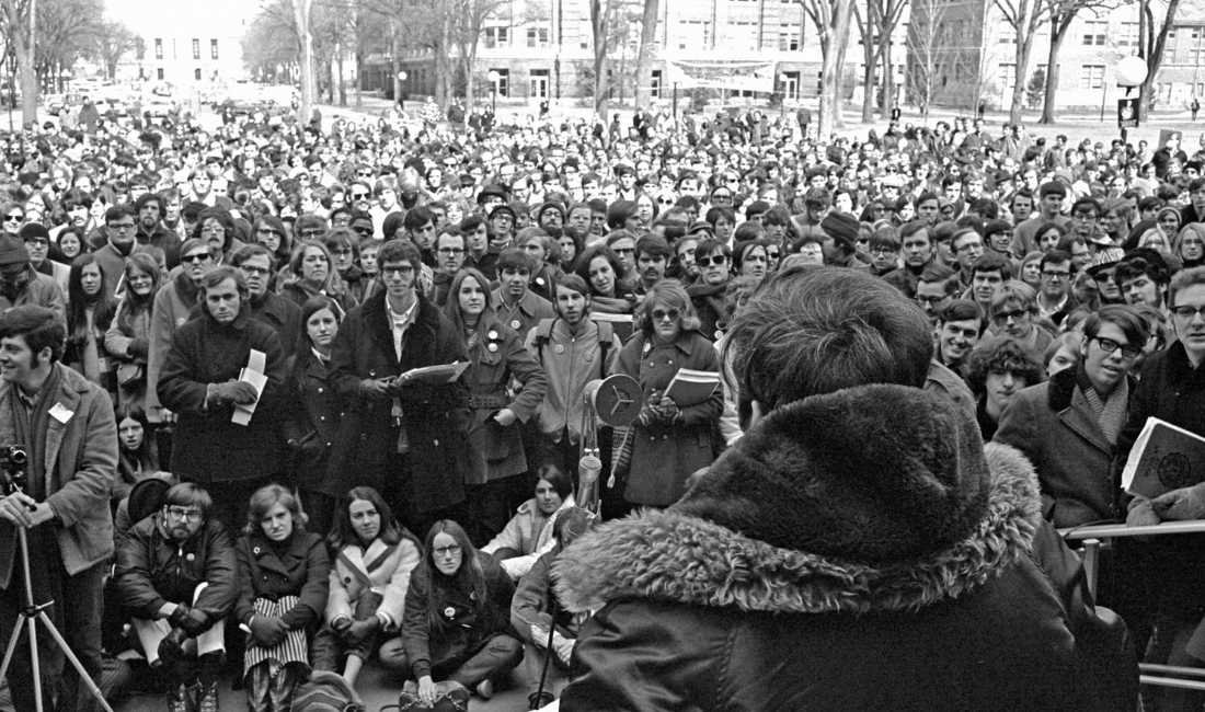 Earth Day sit in in Michigan in 1970