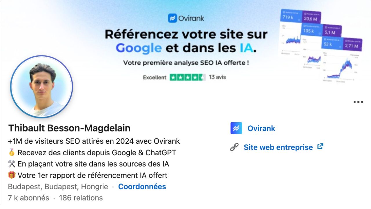 Compte Linkedin Thibault Besson-Magdelain