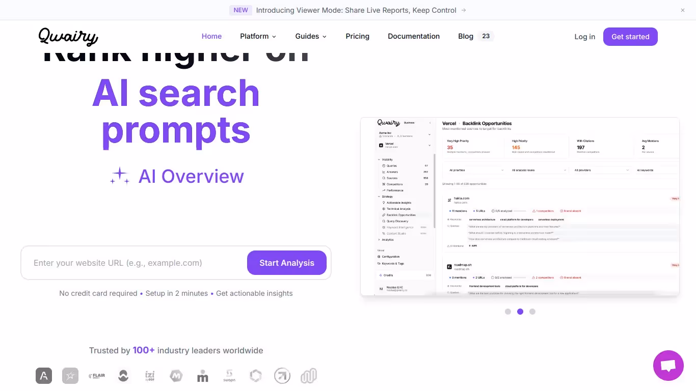Qwairy software website